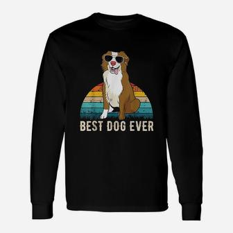 Vintage Australian Shepherd Best Dog Ever Long Sleeve T-Shirt - Seseable
