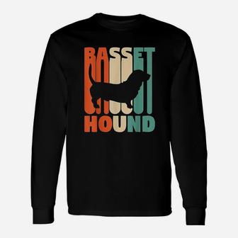 Vintage Basset Hound Basset Hound Dog Lover Long Sleeve T-Shirt - Seseable