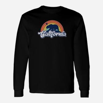 Vintage Beach Cali Pride Retro California Bear Long Sleeve T-Shirt - Seseable