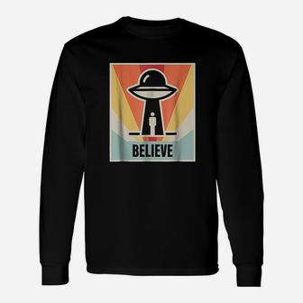 Vintage Believe Retro Long Sleeve T-Shirt - Seseable