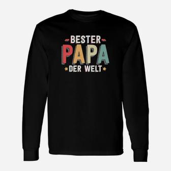Vintage Bester Papa Der Welt Retro Vatertag Langarmshirts - Seseable