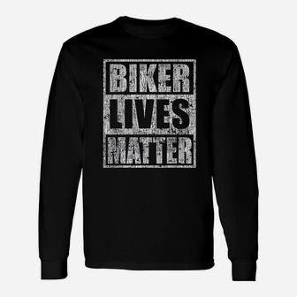 Vintage Biker Lives Matter Motorcycle Biker Rider Long Sleeve T-Shirt - Seseable