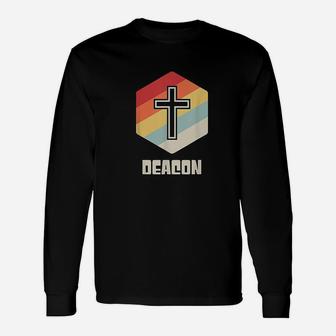 Vintage Christian Church Deacon Long Sleeve T-Shirt - Seseable