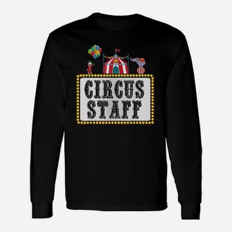 Vintage Circus Birthday Party Event Circus Staff Long Sleeve T-Shirt - Seseable