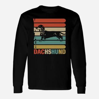 Vintage Dachshund Dog Shirts For Who Love Dachshund Long Sleeve T-Shirt - Seseable