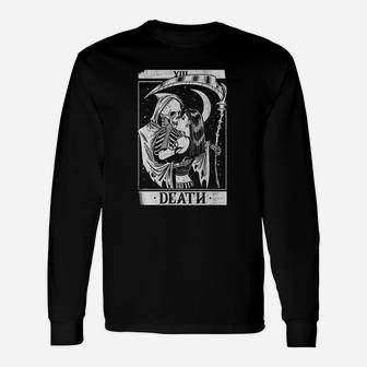 Vintage Death The Grim Reaper Long Sleeve T-Shirt - Seseable