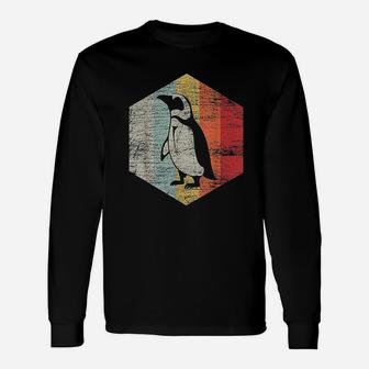 Vintage Earth Day Retro Penguin Long Sleeve T-Shirt - Seseable