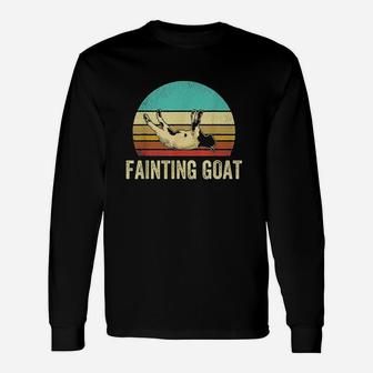 Vintage Fainting Goat Sunset Long Sleeve T-Shirt - Seseable