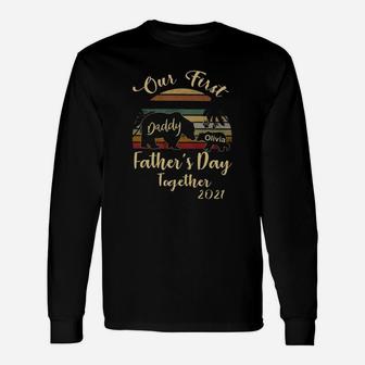 Vintage Our First Fathers Day Together Long Sleeve T-Shirt - Seseable
