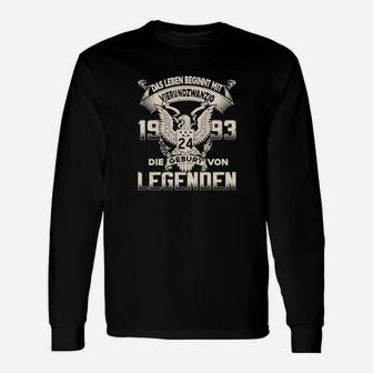 Vintage Geburtsjahr 1993 Legenden Langarmshirts, Personalisierbares Retro Design - Seseable