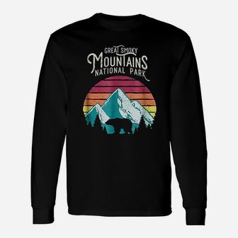 Vintage Great Smoky Mountains National Park Bear Long Sleeve T-Shirt - Seseable