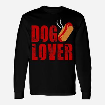 Vintage Graphic Hot Dog Lover Simple Art Long Sleeve T-Shirt - Seseable