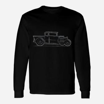 Vintage Hot Rod Rat Street Fink Steampunk Car Long Sleeve T-Shirt - Seseable
