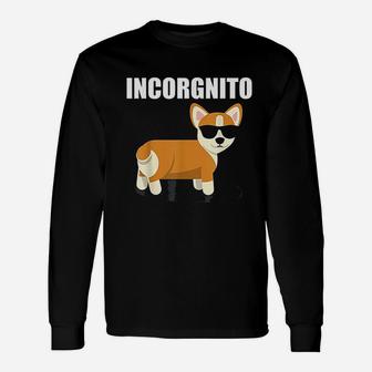 Vintage Incorgnito Corgi Lover Long Sleeve T-Shirt - Seseable