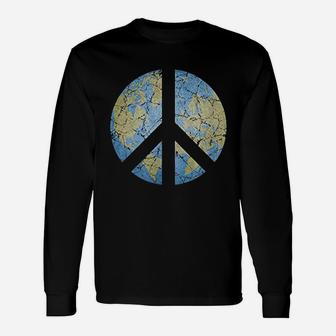 Vintage Peace On Earth World Peace Long Sleeve T-Shirt - Seseable