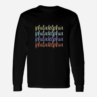 Vintage Philadelphia Classic Philly Love Retro Home Long Sleeve T-Shirt - Seseable