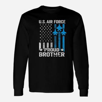 Vintage Proud Brother Us Air Force Usaf Long Sleeve T-Shirt - Seseable