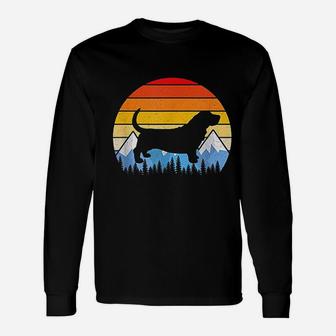 Vintage Retro Basset Hound Basset Hound Lovers Long Sleeve T-Shirt - Seseable