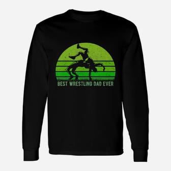 Vintage Retro Best Wrestling Dad Ever Father's Day Tee T-shirt Long Sleeve T-Shirt - Seseable