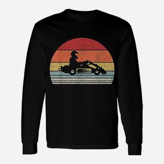 Vintage Retro Go Kart Driver Racing Long Sleeve T-Shirt - Seseable