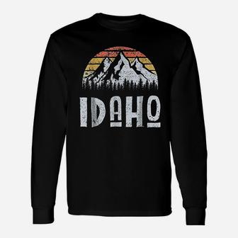 Vintage Retro Id Idaho Long Sleeve T-Shirt - Seseable
