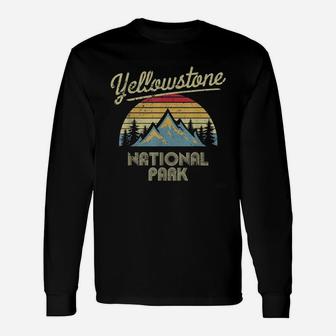 Vintage Retro Yellowstone National Park Long Sleeve T-Shirt | Seseable CA