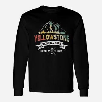 Vintage Retro Yellowstone National Park Souvenir Long Sleeve T-Shirt | Seseable CA