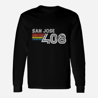 Vintage San Jose Proud 408 California State Long Sleeve T-Shirt - Seseable