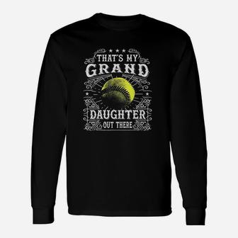 Vintage Softball Grandpa And Grandma Long Sleeve T-Shirt - Seseable