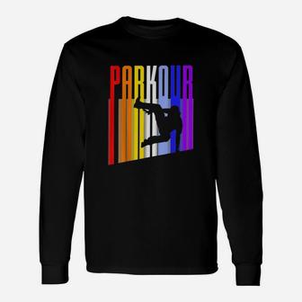 Vintage Style Distressed Parkour Retro Long Sleeve T-Shirt - Seseable
