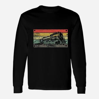 Vintage Train Railroad Long Sleeve T-Shirt - Seseable