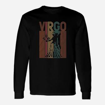 Vintage Virgo Stripes Long Sleeve T-Shirt | Seseable CA