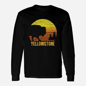 Vintage Yellowstone National Park Retro Travel Shirt Long Sleeve T-Shirt - Seseable