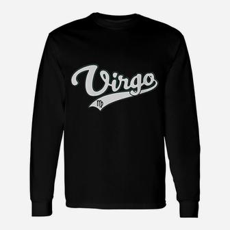Virgo September Birthday Astrology Vintage Baseball Long Sleeve T-Shirt | Seseable CA