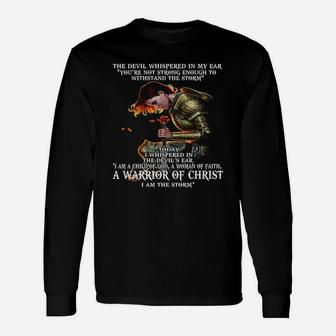 A Warrior Of Christ Long Sleeve T-Shirt - Seseable