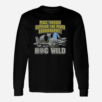 I Warthog Pilot Military Jet Long Sleeve T-Shirt | Seseable CA