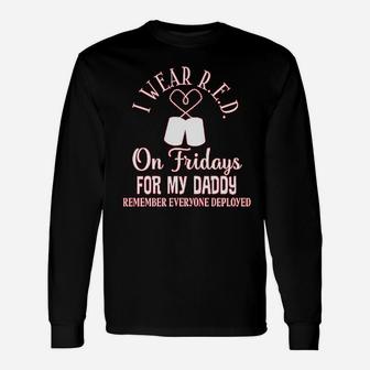 I Wear Red On Friday For Daddy, best christmas gifts for dad Long Sleeve T-Shirt - Seseable