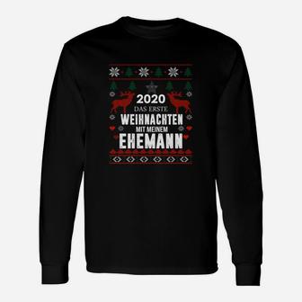 Weihnachts-Langarmshirts Herren, Erstes Weihnachten mit Ehemann 2020, Ugly Sweater Design - Seseable