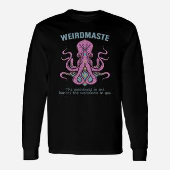 Weirdmaste Definition Nautical Octopus Yoga Meditate Long Sleeve T-Shirt - Seseable