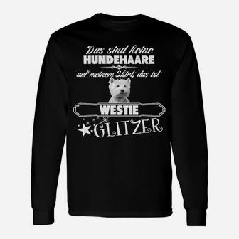 Weste Glitzer Hundehaar-Statement Langarmshirts für Hundefreunde - Seseable