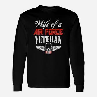 Wife Of Air Force Veteran Long Sleeve T-Shirt - Seseable