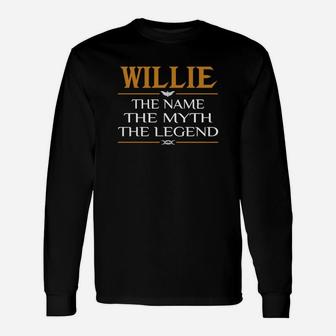 Willie Legend Name Willie Long Sleeve T-Shirt - Seseable