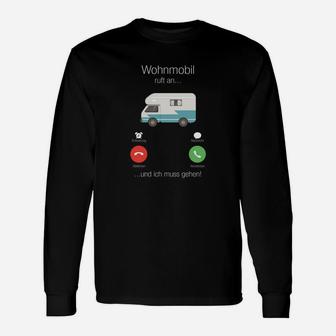 Wohnmobil Ruft An Männer Langarmshirts, Lustiges Camping Outfit - Seseable