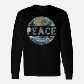 World Peace On Earth Conscious Humanity Love And Kindness Long Sleeve T-Shirt - Seseable
