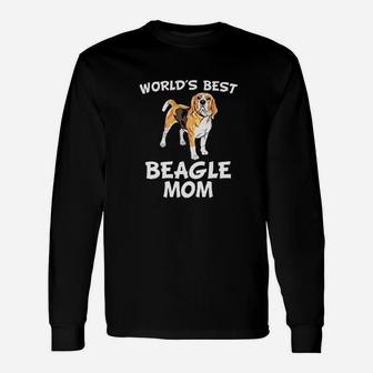 Worlds Best Beagle Mom Dog Owner Long Sleeve T-Shirt - Seseable