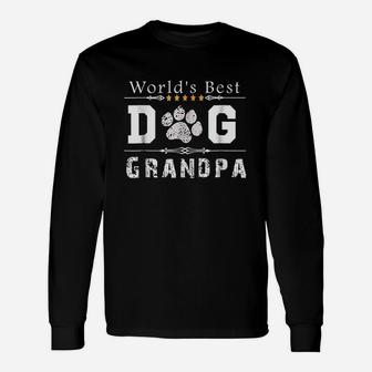 Worlds Best Dog Grandpa Long Sleeve T-Shirt - Seseable