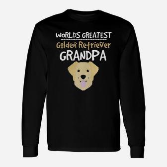 Worlds Greatest Golden Retriever Grandpa Love Shirts Long Sleeve T-Shirt | Seseable UK