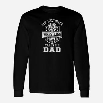 Wrestling Dad Shirt Fathers Day Premium Long Sleeve T-Shirt - Seseable