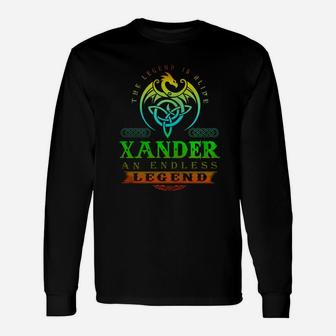 Xander The Legend Is Alive Xander An Endless Legend Colorgradient Long Sleeve T-Shirt - Seseable
