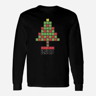Xmas Science Christmas Tree Xmas Science Long Sleeve T-Shirt - Seseable